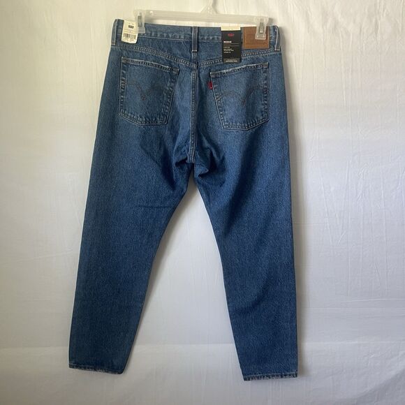 Levi’s Premium Sz 31 High Rise Jeans Straight Wedgie Distressed Denim Button Fly - Picture 3 of 11